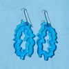 Light Blue Acrylic Drip Earrings