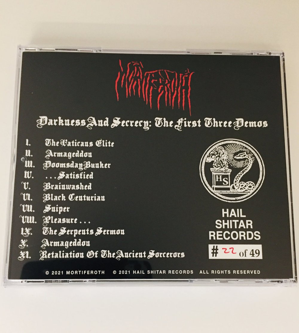 MORTIFEROTH - "Darkness And Secrecy: The First Three Demos" CDR