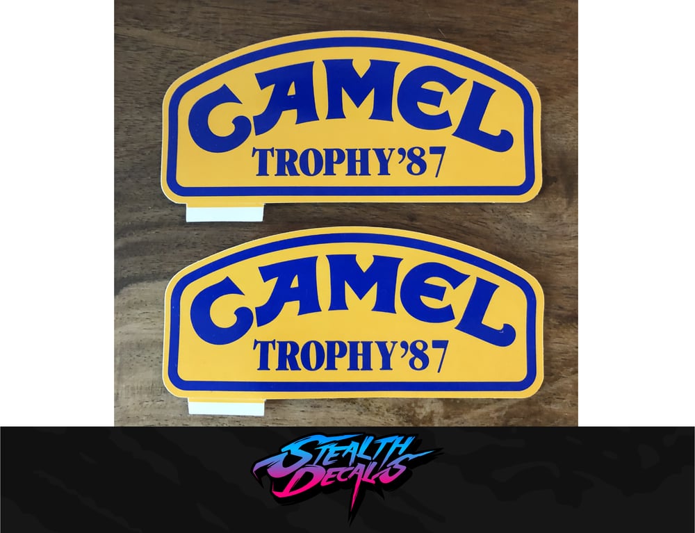 Image of 2x Camel Trophy '87 Madagascar Genuine vintage stickers