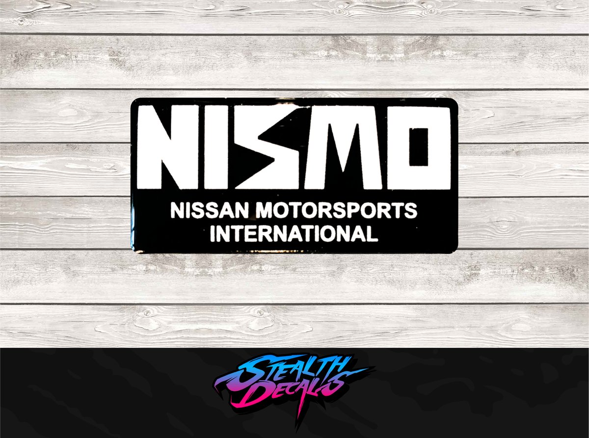 NISMO domed strut bar sticker. Stealth Decals