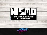 NISMO domed strut bar sticker.