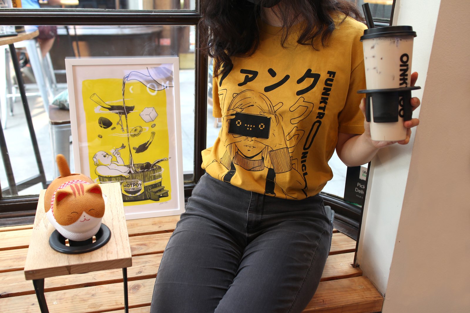 トップス Funk Osaka Funk - Vintage Mustard T-Shirt | funktroniclabs