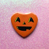 Jack O Lantern - Heart Shaped Button/ Magnet
