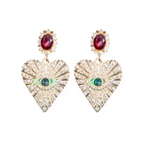 Image 1 of Tulum Heart Earrings