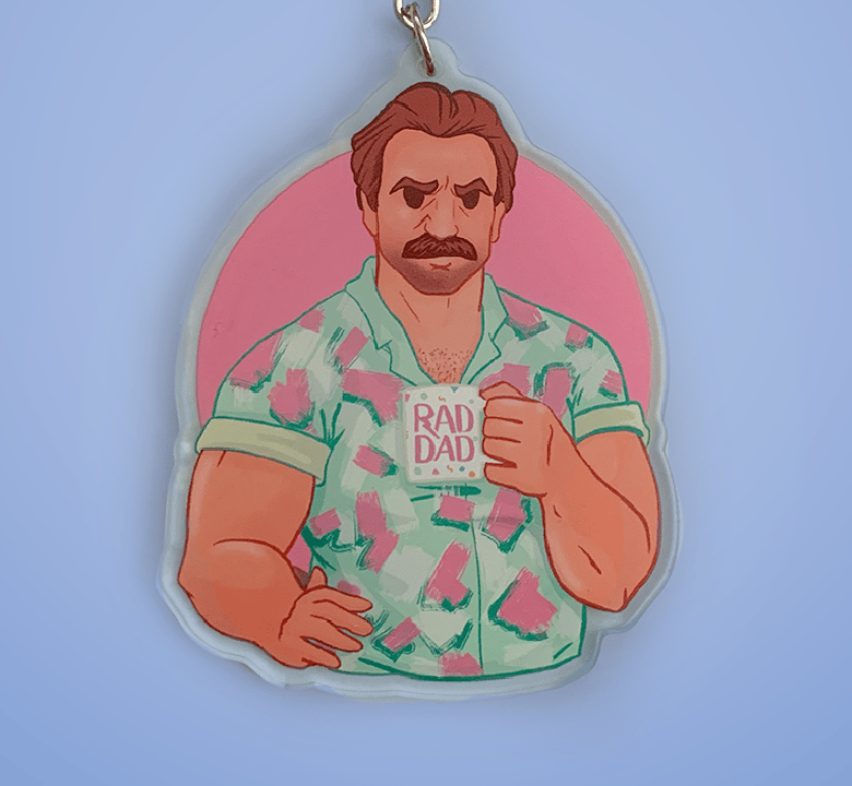 Rad Dad Jim Hopper Inspired Acrylic Charm