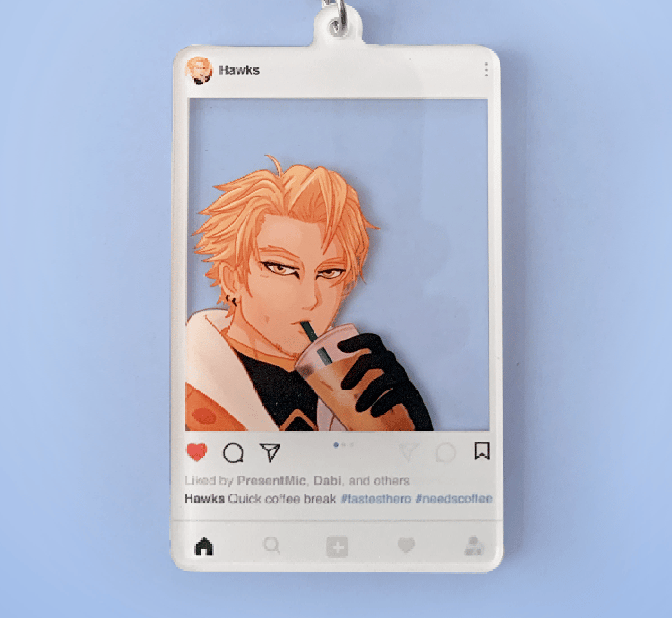 Hawks Inspired Coffee Selfie Charm