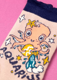 Image 2 of Zodiac Crew Socks Aquarius