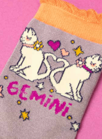 Image 2 of Zodiac Crew Socks Gemini