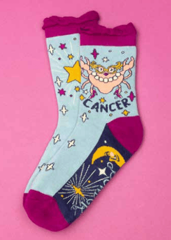 Image of Zodiac Crew Socks Cancer