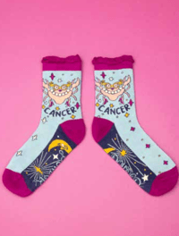 Image 3 of Zodiac Crew Socks Cancer