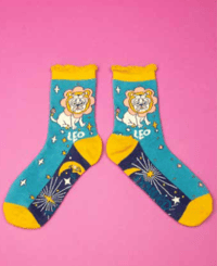 Image 3 of Zodiac Crew Socks Leo