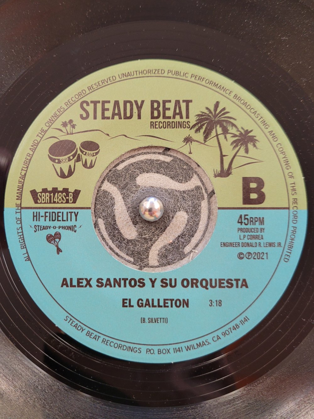 Alex Santos Y su Orquesta  Los Feligreses /El Galleton 7" vinyl