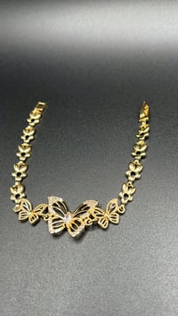 Image 2 of GOLD DIQMOND BUTTERFLY BRACELET 