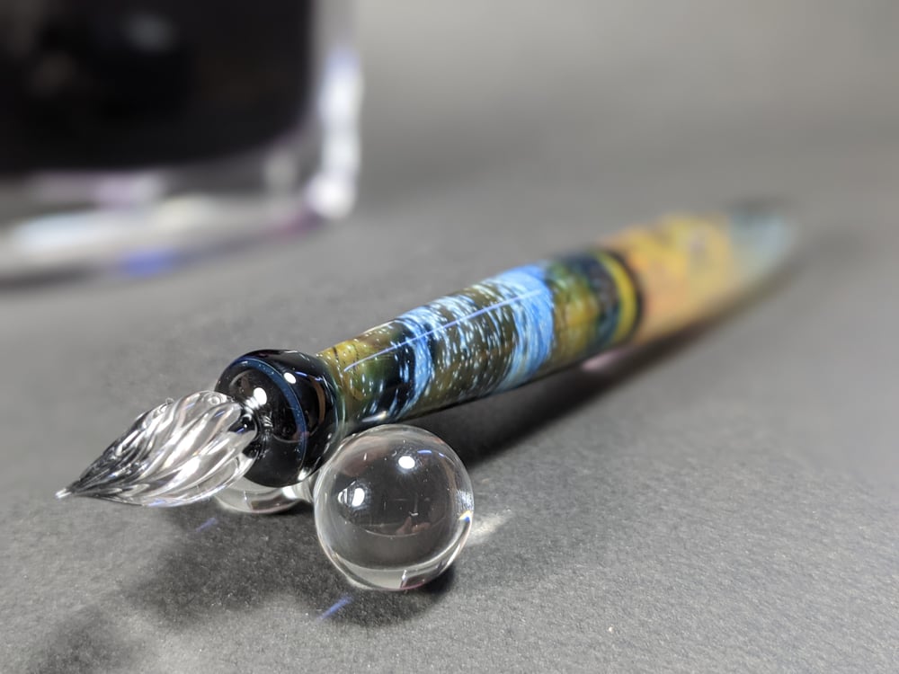 Bling Glass Dip Pen With 4 Ink Bottles