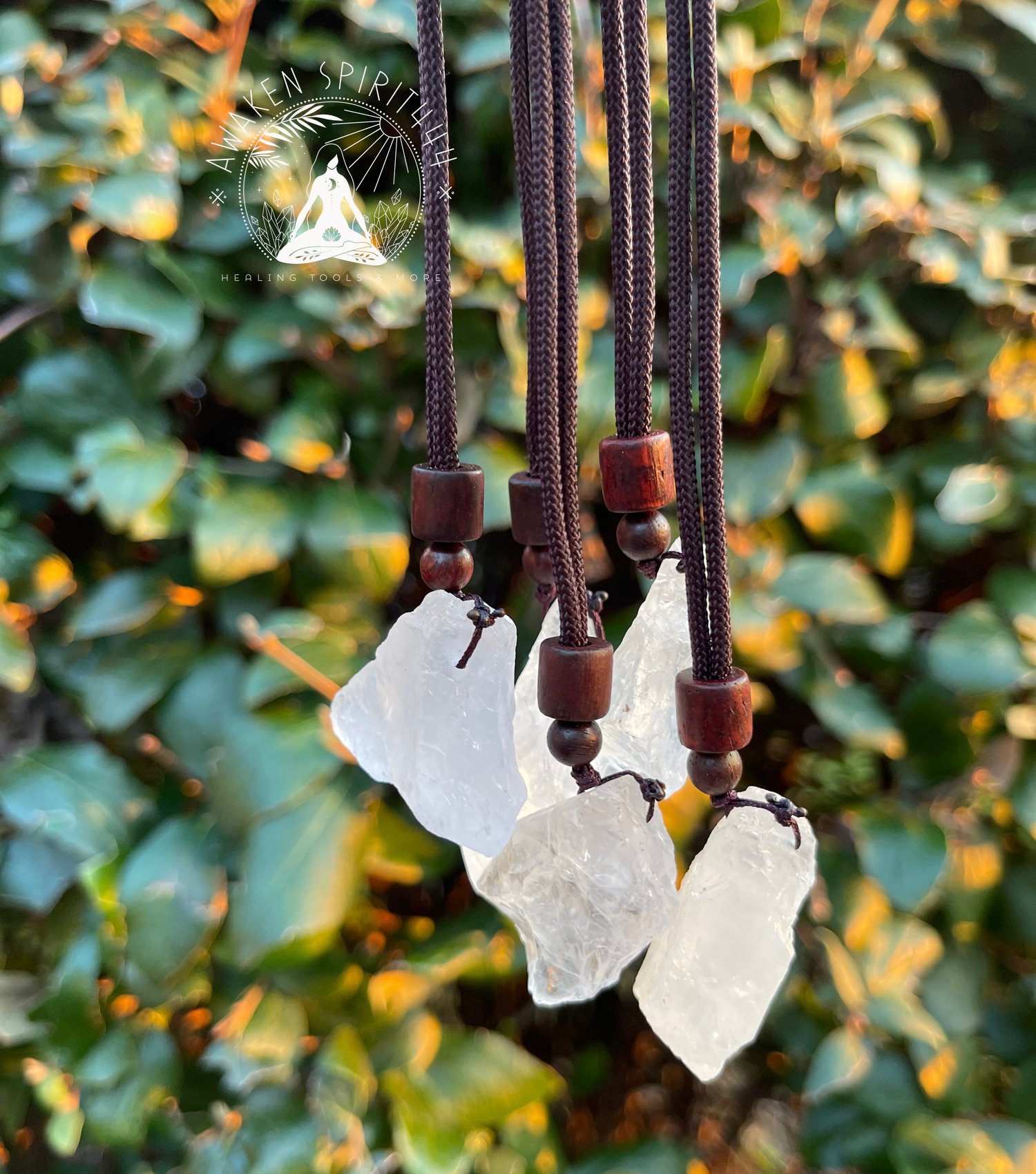 Image of Raw Clear Quartz Necklace 