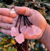 Rose Quartz Raw Crystal Necklace 