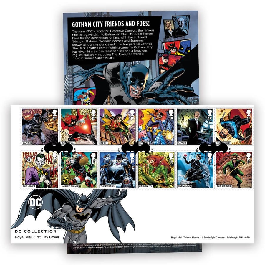 Image of DC COLLECTION STAMP SOUVENIR (Batman) - SIGNED with REMARQUE Option
