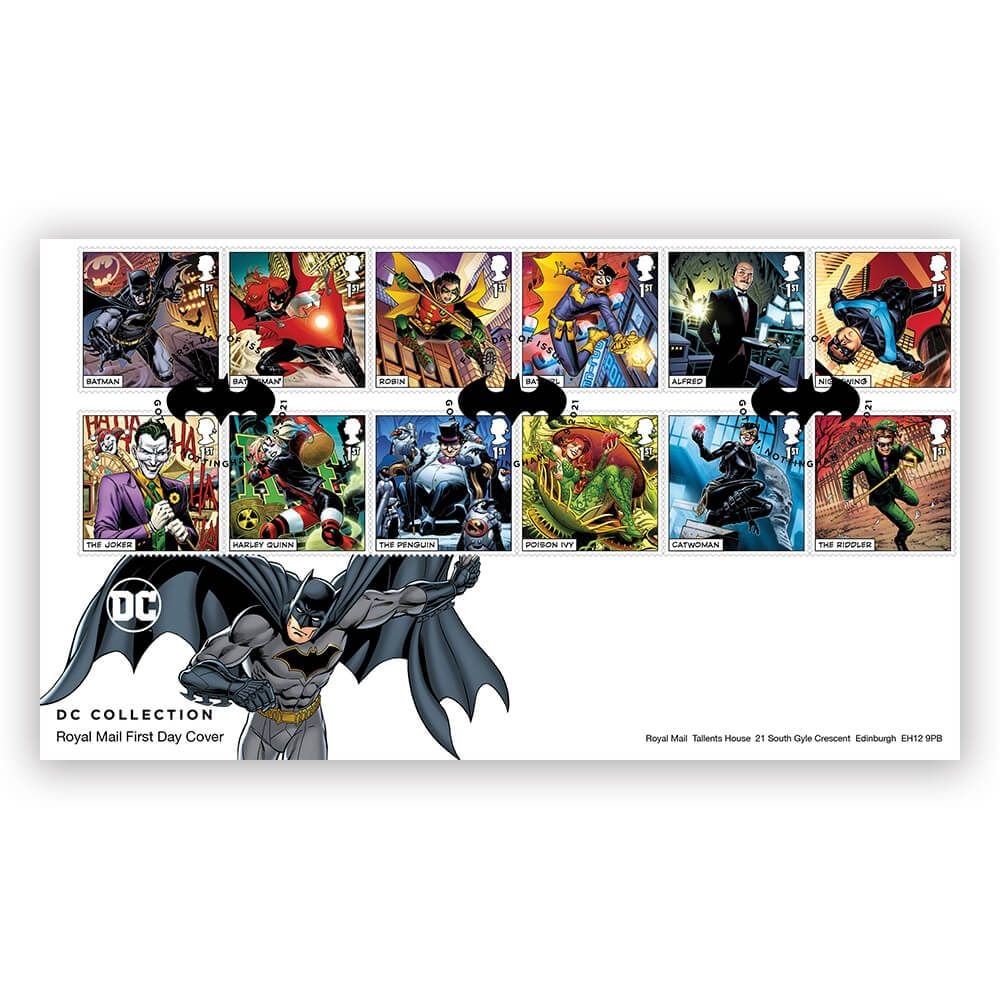 DC COLLECTION STAMP SOUVENIR (Batman) - SIGNED with REMARQUE