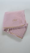 Couverture rose pâle & pois dorés Bébé