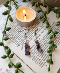 Image 1 of Amethyst Quartz Earrings 