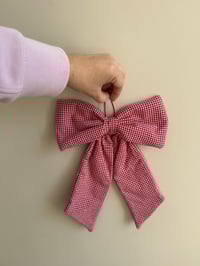 The Crimson Check Story Bow