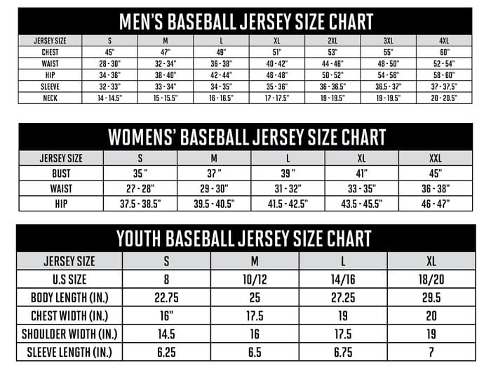Majestic Baseball Jersey Size Chart Replica Jersey Authentic