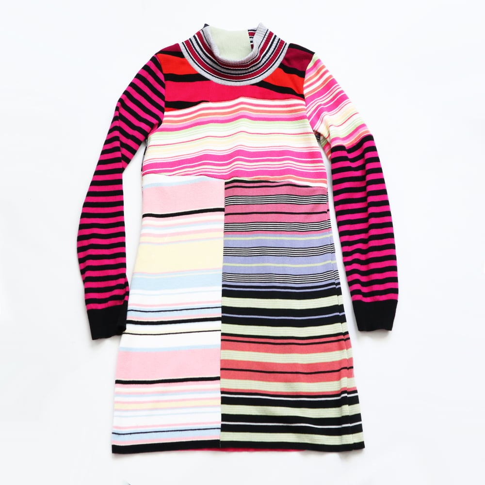 Image of superstripe 8/10 upcycled sweater sweaters tunic longsleeve long sleeve dress stripe stretch