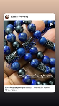 Image 1 of Blue Lapis Royal Stack w/Accent Beads