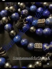 Image 2 of Blue Lapis Royal Stack w/Accent Beads