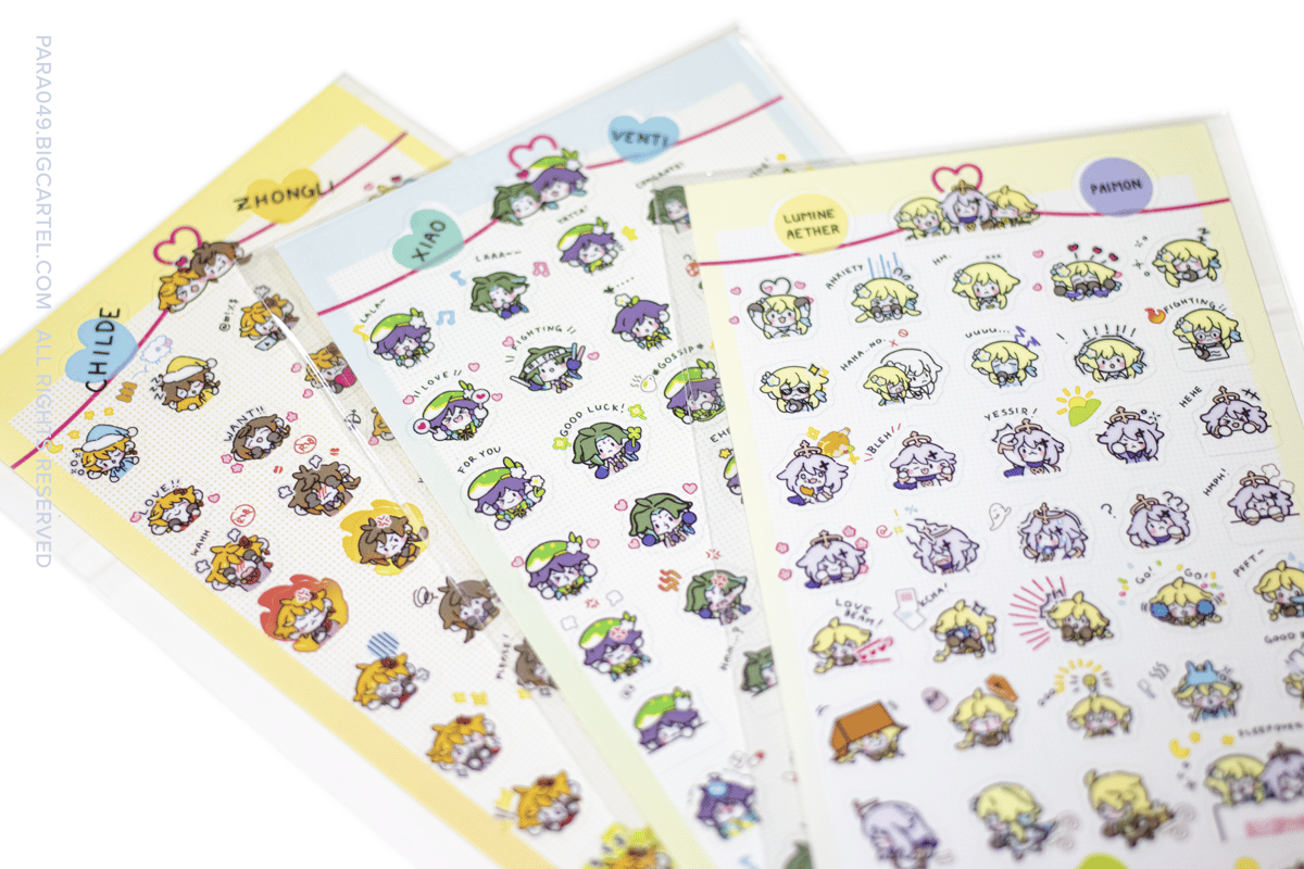 Image of GENSHIN :: MC + Paimon Stickers 