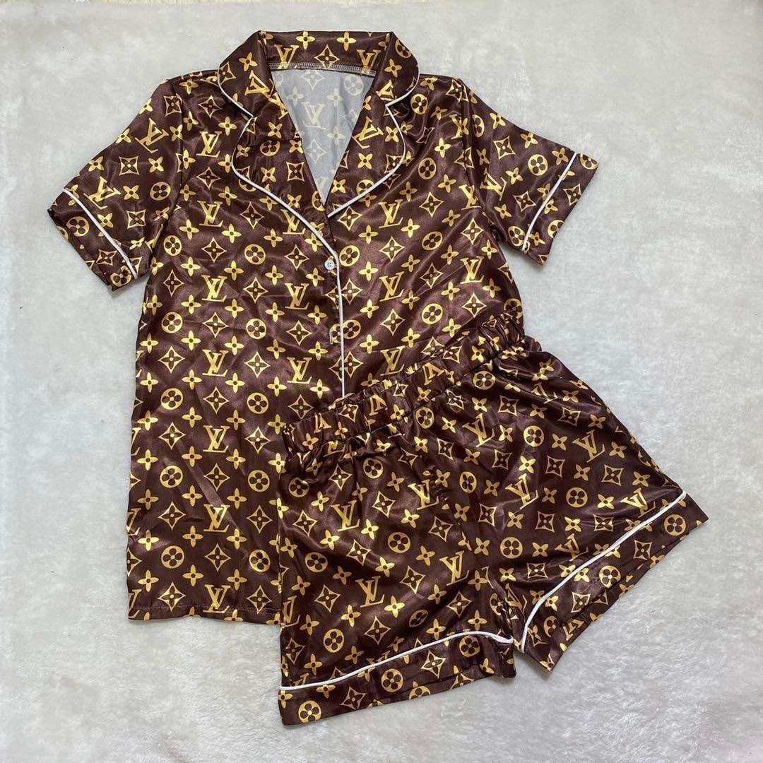 LV Satin Pajamas Inspired Swim