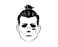 Myers Mask Logo Sticker