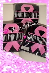 Image 1 of Breast Cancer Awareness Ribbon T-Shirt/Hoodie - Personalized 