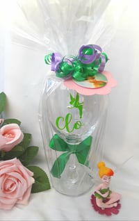 Image 3 of Personalised Tinkerbell wine glass,Personalised Tinkerbell gift, Tinkerbell wine glass