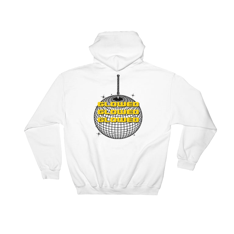 glowed disco ball hoodie.