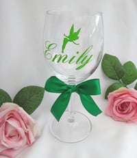 Image 4 of Personalised Tinkerbell wine glass,Personalised Tinkerbell gift, Tinkerbell wine glass