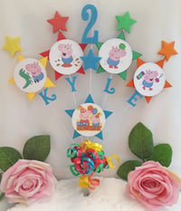 Image 4 of  Personalised Peppa Pig George Cake Topper, George Birthday Decor, George Party 