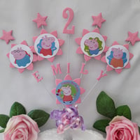 Image 1 of Personalised Peppa Pig Cake Topper, Peppa Pig Birthday Decor, Peppa Pig Party 