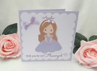 Image 1 of Personalised Will You Be My Flowergirl Card