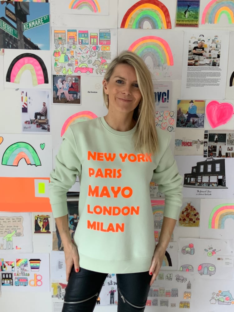 Image of Mayo Stem Green Slogan Sweatshirt