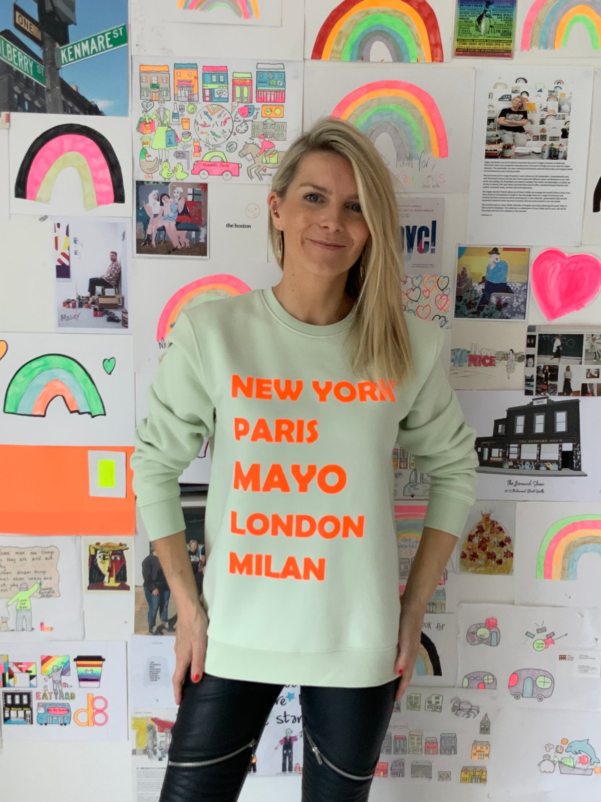 Image of Mayo Stem Green Slogan Sweatshirt