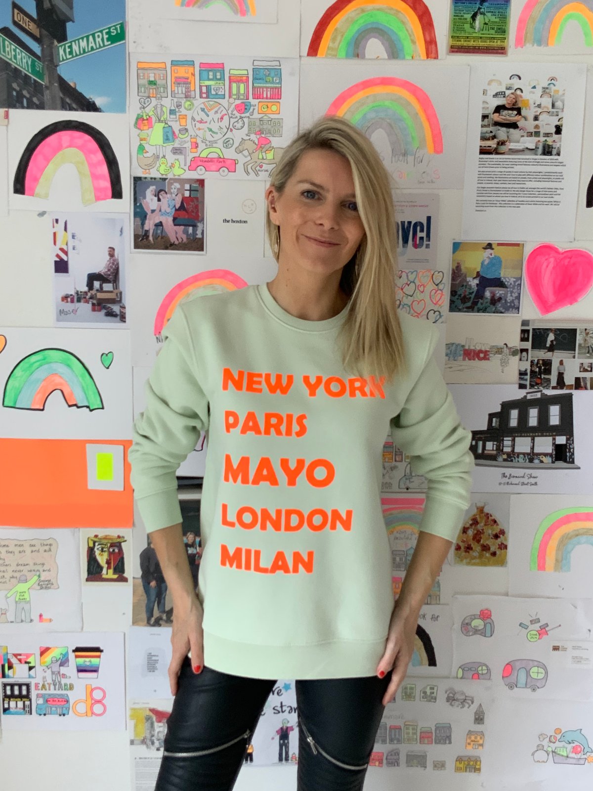 Mayo Stem Green Slogan Sweatshirt Begley Bowie