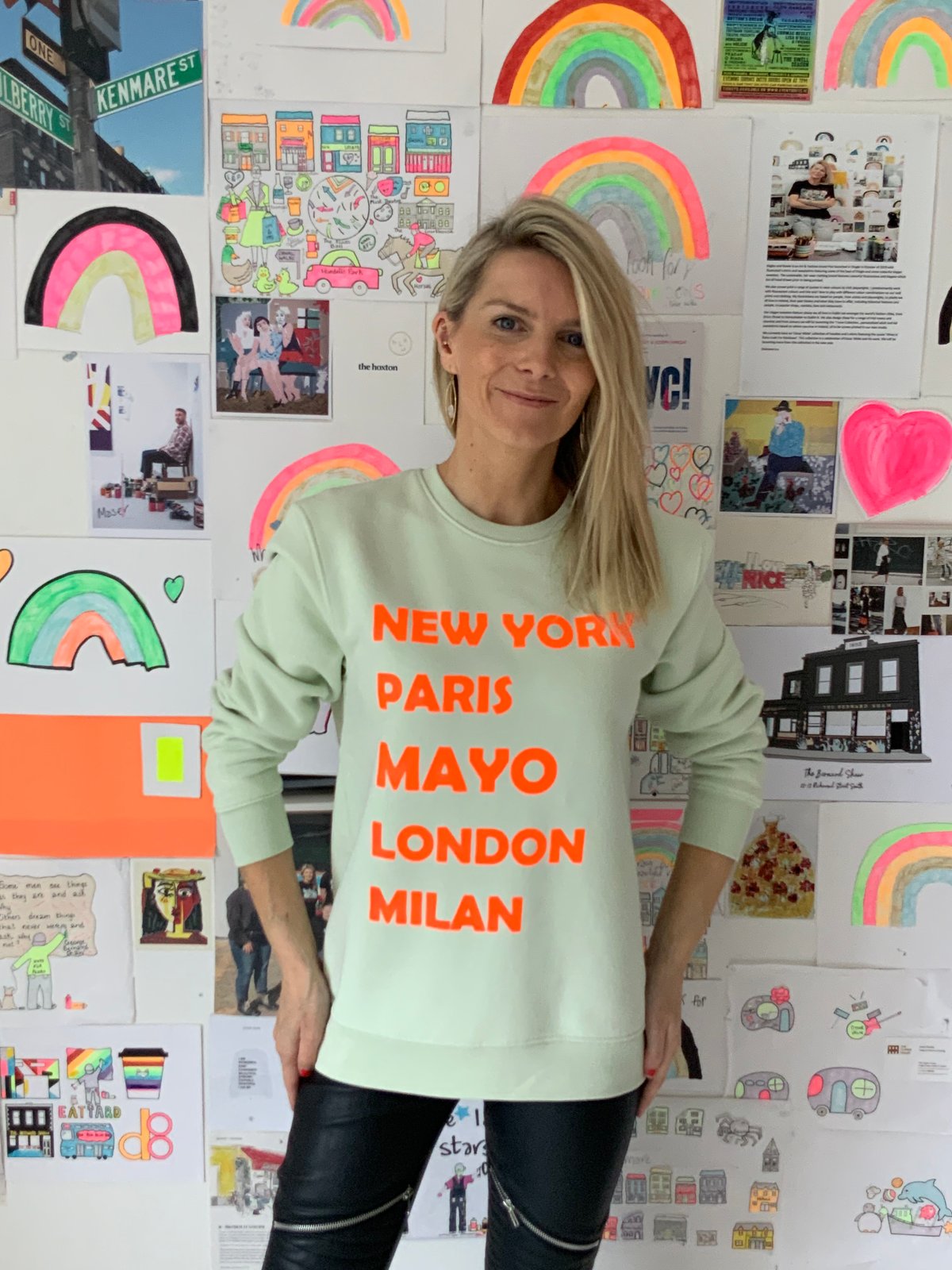 Image of Mayo Stem Green Slogan Sweatshirt
