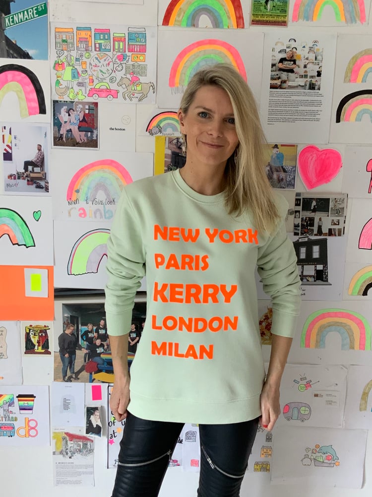 Image of Kerry Stem Green Slogan Sweatshirt