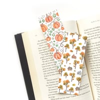 Image 1 of Pumpkins and Autumn Trees Double sided Bookmark