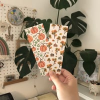 Image 2 of Pumpkins and Autumn Trees Double sided Bookmark