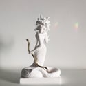 Medusa - Alabaster and Brass Small Statue