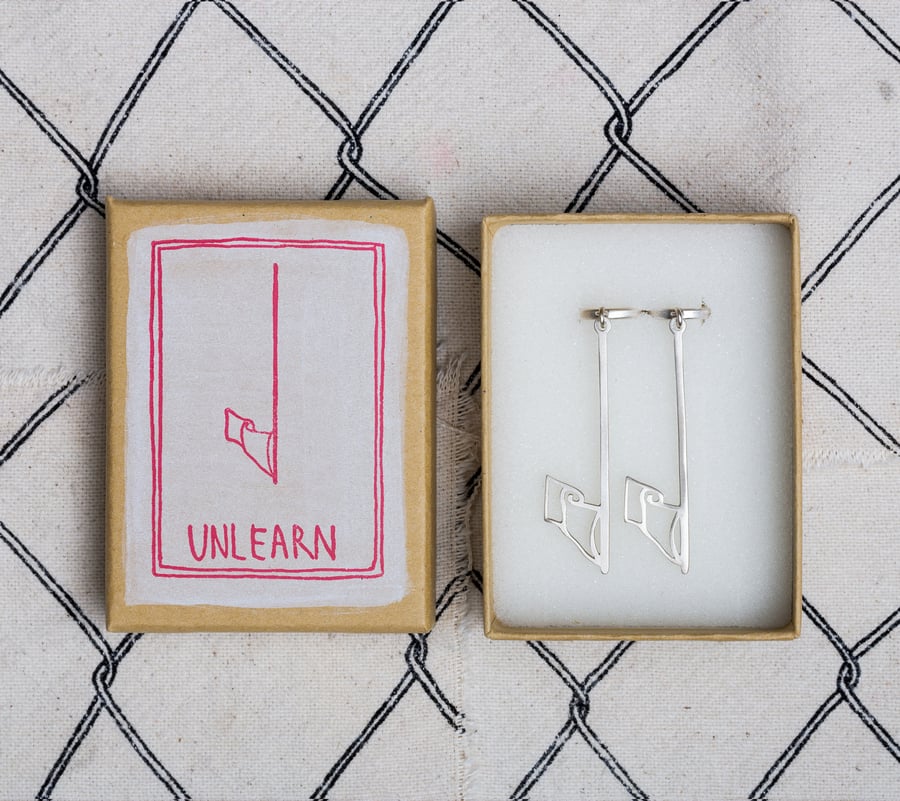 Image of 'UNLEARN' Earrings (pair)