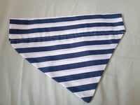 Image 1 of Navy Stripe Dog Bandana