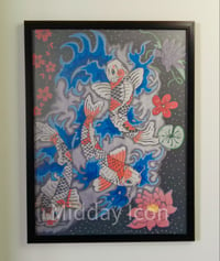 Image 1 of “Koi Fish are Good Luck” 12x16 framed print 